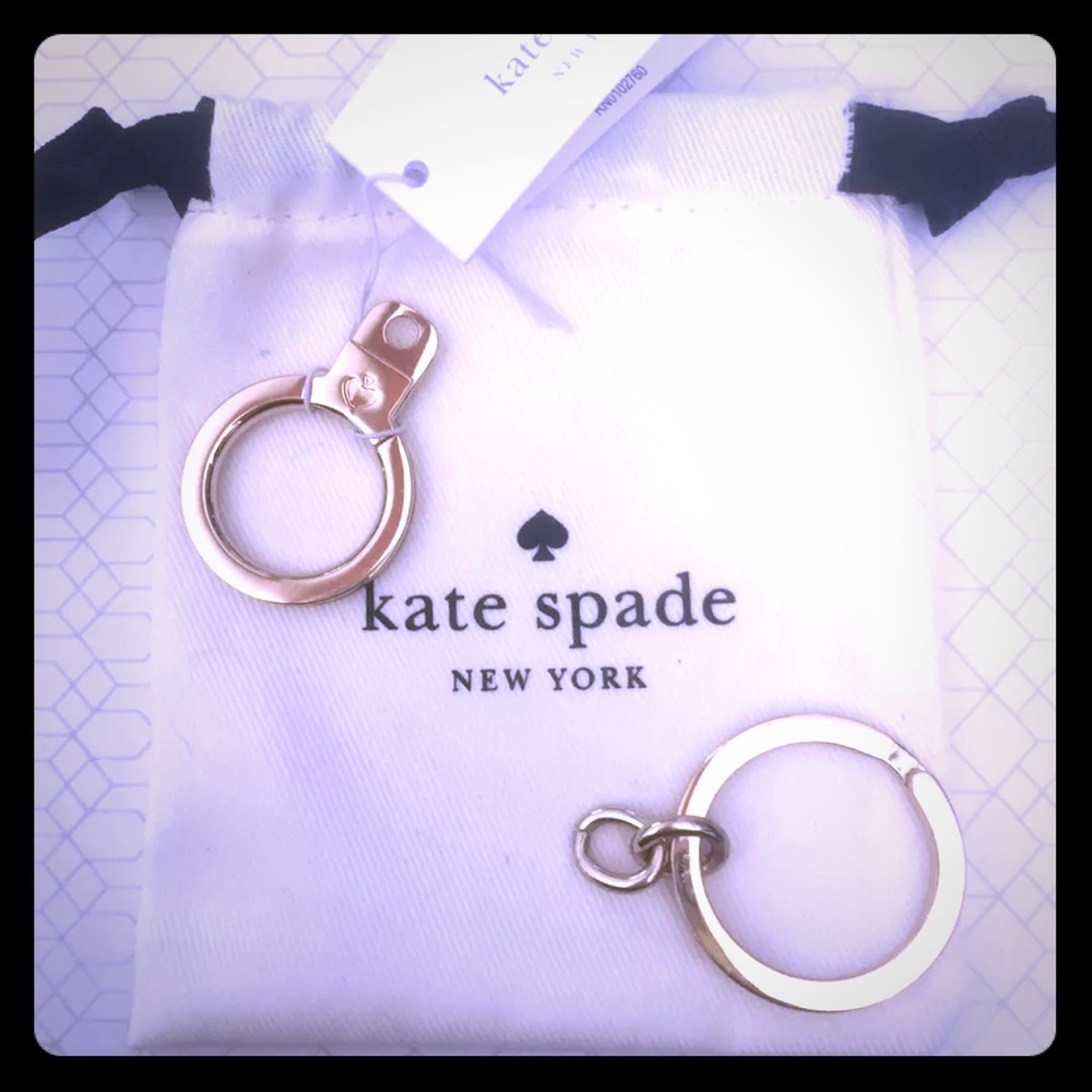 NWT Kate Spade Empty Key Ring Key Chain 14K Gold